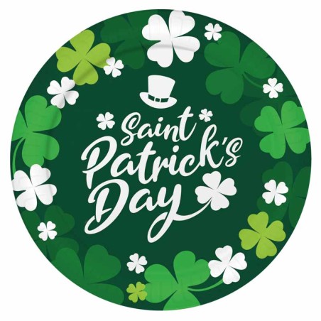 Piatto di Carta 23cm per Saint Patrick's Day 6pz Tavola St. Patrick's