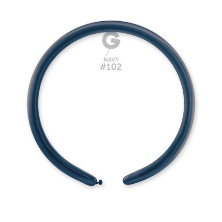 Palloncino in Lattice 1" Modellabile D2 Blu Notte "Blue Navy 102" 100pz Gemar Standard Modellabili 1" D2