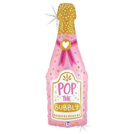 Palloncino in Foil 40" Super Shape Champagne "Bubbly Bottle" Generici Grabo