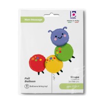 Palloncino in Foil 52" Super Shape Bruco Multicolor "Caterpillar" Animali Grabo