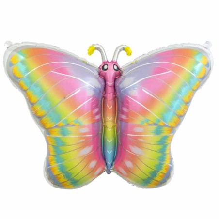 Palloncino in Foil 25" Super Shape Farfalla "Pastel Butterfly" Animali (Insetti)