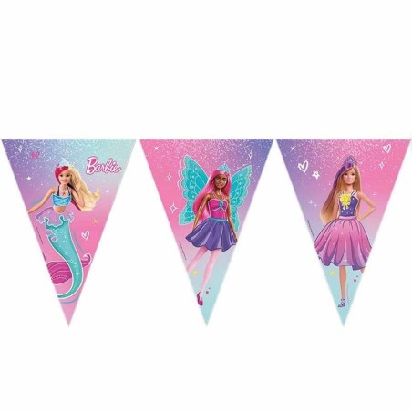 Festone Bandierina in Carta con Barbie Fantasy 2.3mt Barbie