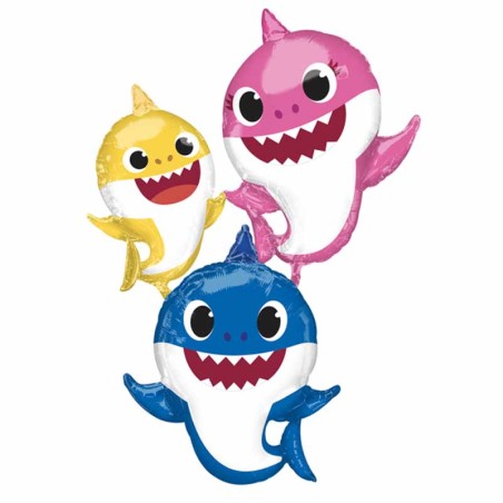 Palloncino in Foil 66" Air Walker Famiglia Shark "Baby Shark" Baby Shark