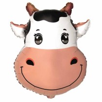 Palloncino in Foil 24" Super Shape Mucca "Cow Head" Animali (Fattoria e Domestici)