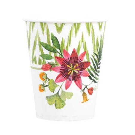 Bicchiere di Carta 250ml "Passion Flowers" 8pz Passion Flowers