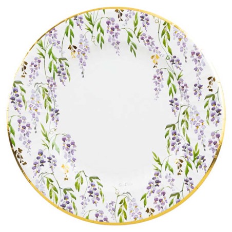 Piatto di Carta 27cm "Glicine" 8pz Glicine