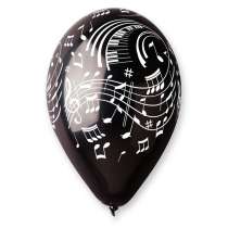Palloncino in Lattice 12" GS110 Assortito con Stampa Note Musicali 100pz Gemar "Theme & Patterns"