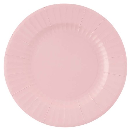 Piatto di Carta 27cm Rosa Geranio 8pz Desert Pink