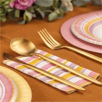 Piatto di Carta 27cm Rosa Geranio 8pz Desert Pink