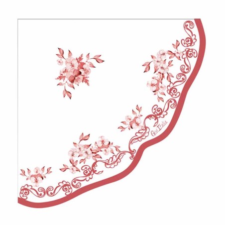 Tovagliolo di Carta Ø33cm Smerlato "Red Pottery" 16pz Red Pottery