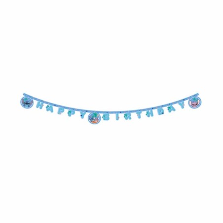Festone Happy Birthday Carta con Stitch & Angel 2mt Stitch & Angel
