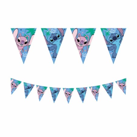 Festone Bandierina in Carta con Stitch & Angel 2mt Stitch & Angel