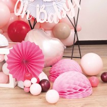 Sfera 3D in Carta Nido d'Ape Mix Rosa 3pz Decorazioni Nido d'Ape