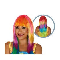 Parrucca Arcobaleno Capelli Lunghi con Frangia "Pride" Pride