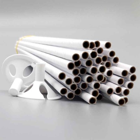 Astine e Valvole Biodegradabile in Cartoncino 100pz Astine e Valvole per Palloncini
