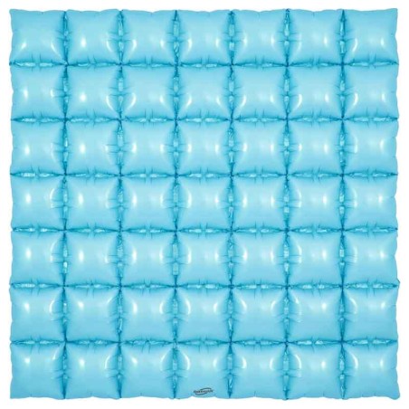 Balloon Waffle in Foil 36" Celeste 92cm x 92cm Balloon Waffle Oaktree