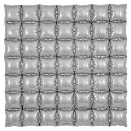 Balloon Waffle in Foil 36" Argento 92cm x 92cm Balloon Waffle Oaktree