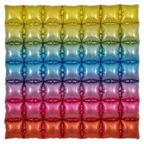 Balloon Waffle in Foil 36" Arcobaleno 92cm x 92cm Balloon Waffle Oaktree