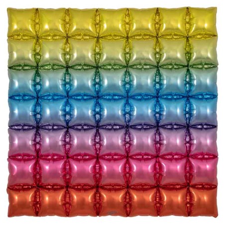 Balloon Waffle in Foil 36" Arcobaleno 92cm x 92cm Balloon Waffle Oaktree