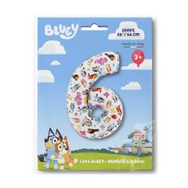 Palloncino in Foil 26" Numero 6 Bluey Personaggi Grabo