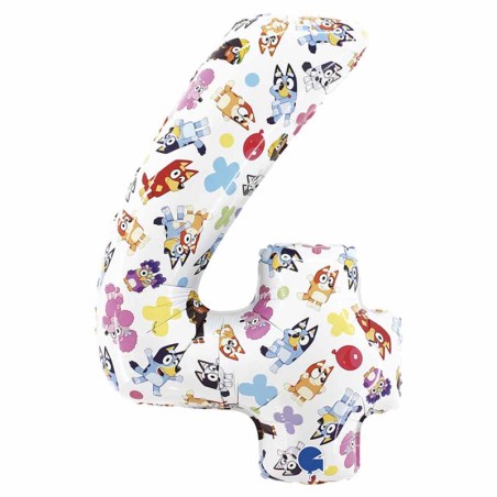 Palloncino in Foil 26" Numero 4 Bluey Personaggi Grabo