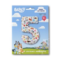 Palloncino in Foil 26" Numero 5 Bluey Personaggi Grabo