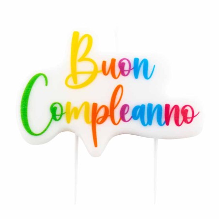 Candelina Buon Compleanno Arcobaleno Candeline Eventi