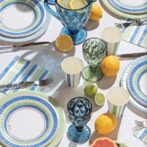 Bicchiere di Carta 250ml "Blue Oasis" 8pz Outlet Elegant