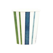 Bicchiere di Carta 250ml "Blue Oasis" 8pz Outlet Elegant
