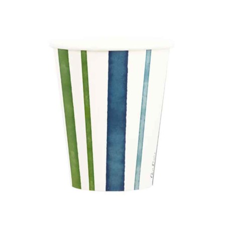 Bicchiere di Carta 250ml "Blue Oasis" 8pz Outlet Elegant