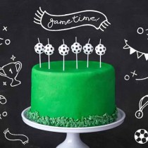 Candelina Pallone da Calcio 6pz Candeline Sagomate Fantasia