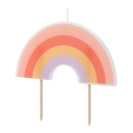 Candelina sagomata Arcobaleno "Rainbow" Arcobaleno e Nuvole "Happy Rainbow"
