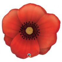 Palloncino in Foil 31" Super Shape Papavero "Poppy" Piante e Fiori