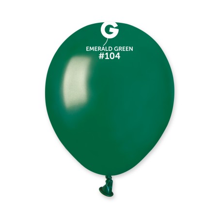 Palloncino in Lattice 5" A50 Verde Smeraldo "Emerald Green 104" 100pz Gemar Standard 5" A50