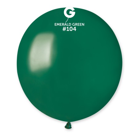 Palloncino in Lattice 19" G19 Verde Smeraldo "Emerald Green 104" 25pz Gemar Standard 19" G19