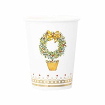 Bicchiere di Carta 250ml "Joyeux Noel" 8pz Joyeux Noel