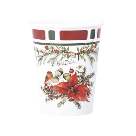 Bicchiere di Carta 250ml "Christmas Eve" 8pz Christmas Eve