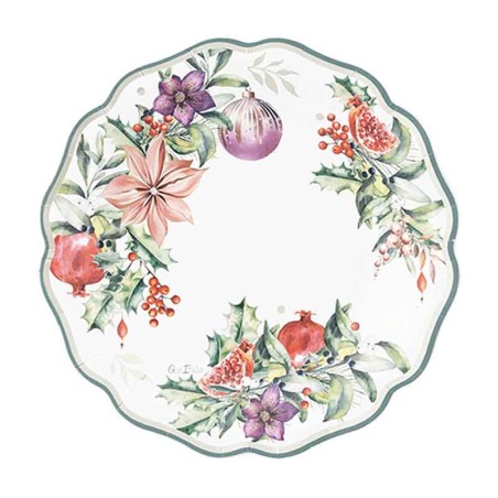 Piatto di Carta 21cm "Wonderful Christmas" 8pz Wonderful Christmas