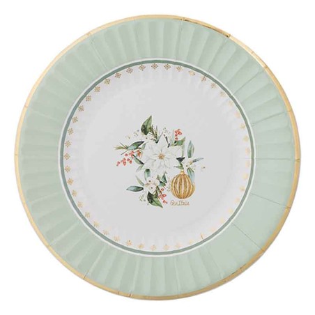Piatto di Carta 27cm "Neige De Noel" 8pz Neige De Noel