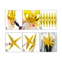 Palloncino in Foil 24" Lancia per Decorazioni Avorio Satinato 10pz Lancia per Decorazioni