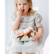 Box Porta Snack o Dolci in Cartoncino con Cavalli 3pz Festa Tema Cavallo "Horse"