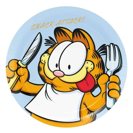 Piatto di Carta 23cm con il Gatto Garfield 8pz Garfield