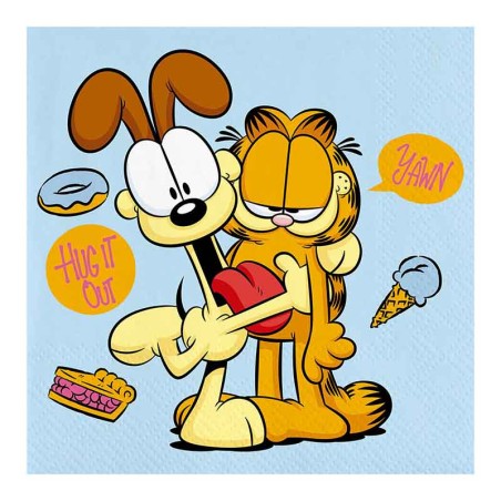 Tovagliolo di Carta 33x33cm con il Gatto Garfield 20pz Garfield