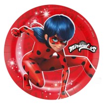 Piatto di Carta 18cm Ladybug "Miraculous" 8pz Ladybug "Miraculous"