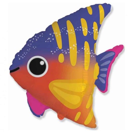 Palloncino in Foil 25" Super Shape Pesce Sorridente Multicolor Pesci e Mare