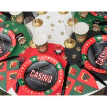 Bicchiere di Carta 270ml Casinò Verde "Poker" 10pz Casinò
