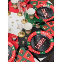 Bicchiere di Carta 270ml Casinò Verde "Poker" 10pz Casinò