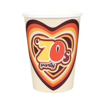 Bicchiere di Carta 270ml Party Anni '70 10pz Anni '70