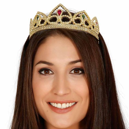 Coroncina da Principessa Oro con Pietre Incastonate Corone e Coroncine