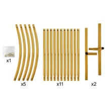 Base Arco Smontabile in Metallo Oro 2,20mt Strutture Per Allestimenti